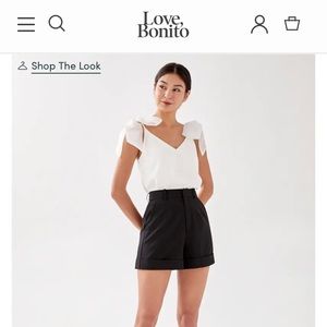 Love Bonito - white bow top